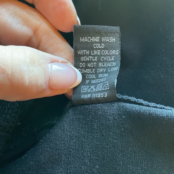 Active USA Black Stretch Ponte Knit W/Elastic Side Panels Pants Legging Plus 2XL - Picture 7 of 8